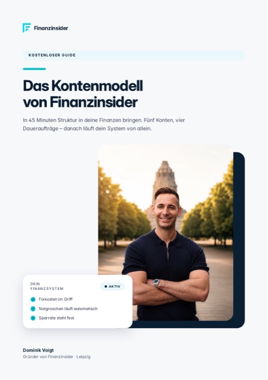 Titelseite des Guides „Das Kontenmodell von Finanzinsider“